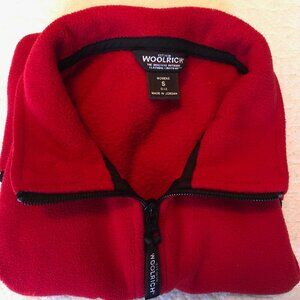 Woolrich Women's Fleece Vest Size Small Red Full Zip